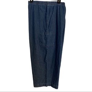 NWT Laura Scott Womens Pull On Jean Capri Pants Size XXL